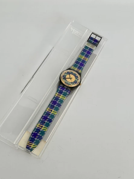 Swatch Tailleur 35mm Silikon Kordon 1992 Vintage Kol Saati (S-006) - Resim 4