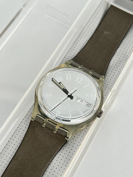 Swatch Jefferson 35mm Silikon Kordon 1992 Vintage Kol Saati (S-003) - Resim 5