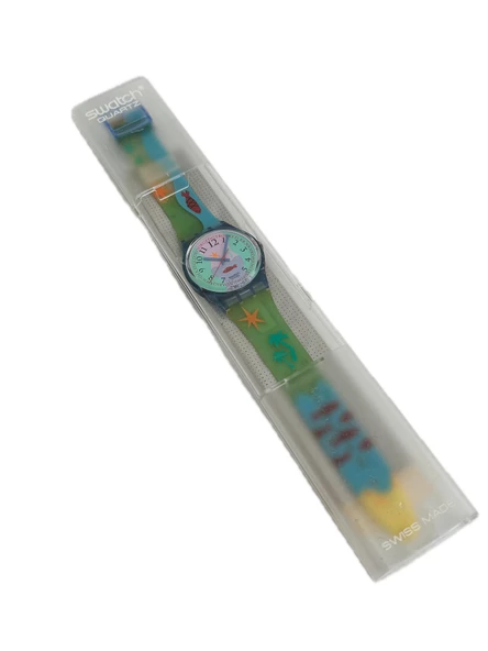 Swatch Hookipa 35mm Silikon Kordon 1992 Vintage Kol Saati (S-016)