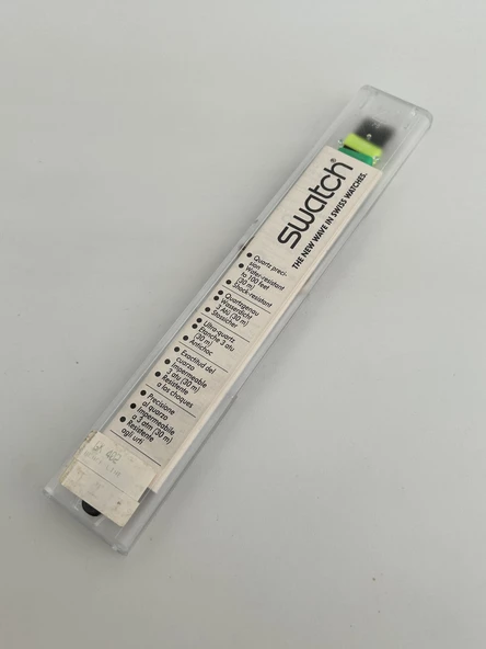Swatch Black Line 35mm Silikon Kordon 1992 Vintage Kol Saati (S-017) - 3