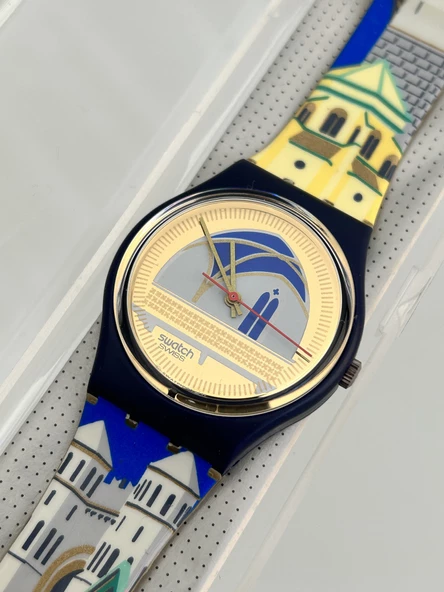 Swatch Backstage 35mm Silikon Kordon 1992 Vintage Kol Saati (S-015) - 4