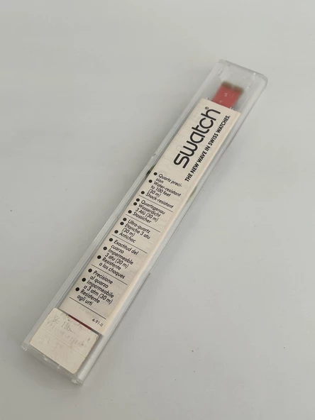 Swatch Frische Fische 35mm Silikon Kordon 1992 Vintage Kol Saati (S-019) - Resim 3