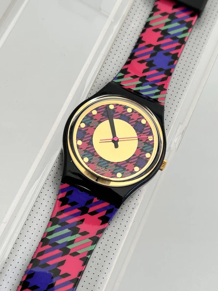 Swatch Tweed 35mm Silikon Kordon 1992 Vintage Kol Saati (S-014) - 4