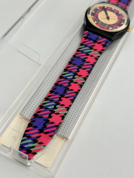 Swatch Tweed 35mm Silikon Kordon 1992 Vintage Kol Saati (S-014) - 6