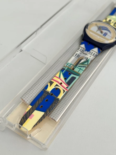 Swatch Backstage 35mm Silikon Kordon 1992 Vintage Kol Saati (S-015) - 6