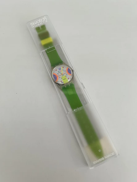 Swatch Stream 35mm Silikon Kordon 1992 Vintage Kol Saati (S-021) - Resim 2