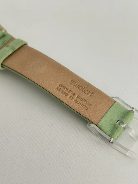 Swatch Cuzco 35mm Deri Kordon 1992 Vintage Kol Saati (S-026) - Resim 8