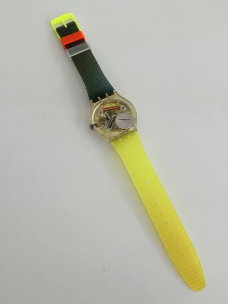 Swatch High Pressure 35mm Silikon Kordon 1992 Vintage Kol Saati (S-022) - Resim 7