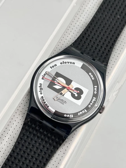Swatch Nueni 35mm Silikon Kordon 1992 Vintage Kol Saati (S-024) - 4