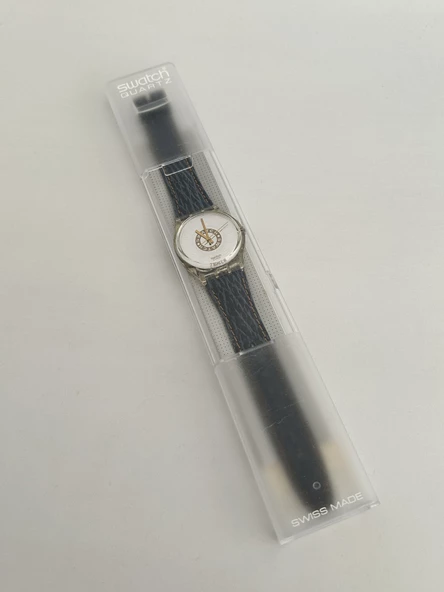 Swatch Delave 35mm Deri Kordon 1992 Vintage Kol Saati (S-029) - 2