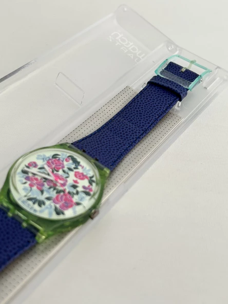 Swatch Mazzolino 35mm Deri Kordon 1992 Vintage Kol Saati (S-027) - Resim 5