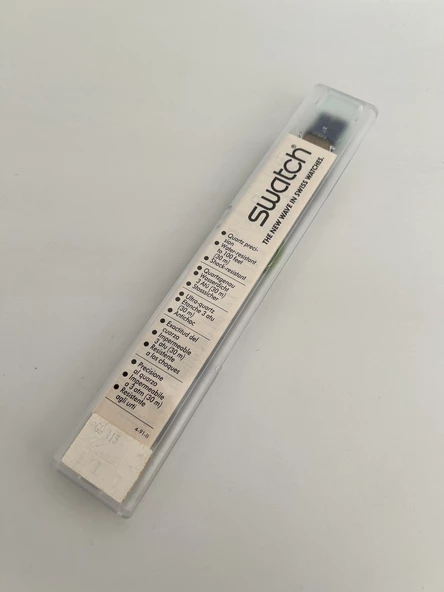 Swatch Mazzolino 35mm Deri Kordon 1992 Vintage Kol Saati (S-027) - Resim 3