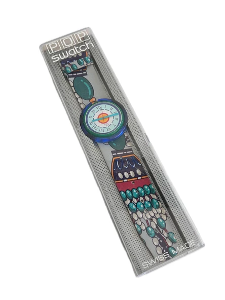 Swatch Pop Perles De Folie 46,5mm Deri Kordon 1992 Vintage Kol Saati (S-034)