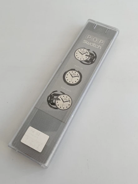 Swatch Pop Perles De Folie 46,5mm Deri Kordon 1992 Vintage Kol Saati (S-034) - Resim 3