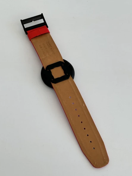 Swatch Pop Tibet 46,5mm Deri Kordon 1992 Vintage Kol Saati (S-032) - Resim 5