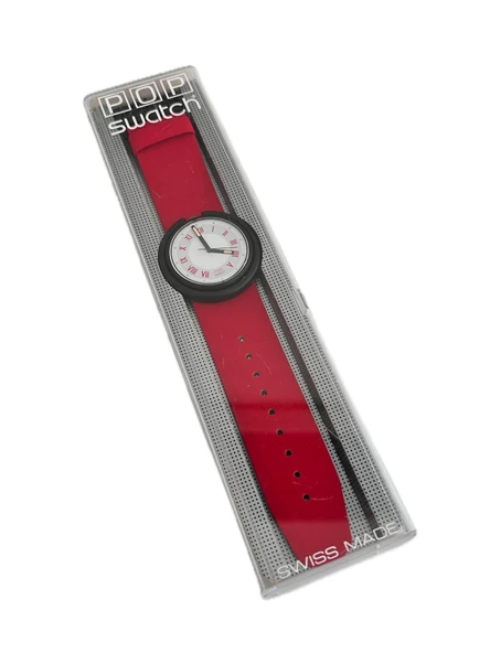 Swatch Pop Tibet 46,5mm Deri Kordon 1992 Vintage Kol Saati (S-032) ürün görseli