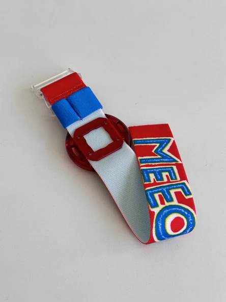 Swatch Pop Meeooow 46,5mm Lastik Kordon 1992 Vintage Kol Saati (S-038) - Resim 6