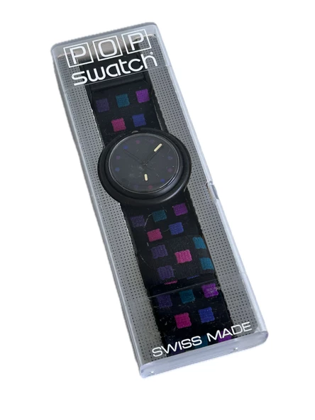 Swatch Pop 46,5mm Lastik Kordon 1992 Vintage Kol Saati (S-041)