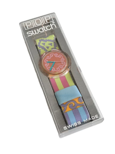 Swatch Pop Coralla 46,5mm Lastik Kordon 1992 Vintage Kol Saati (S-039)