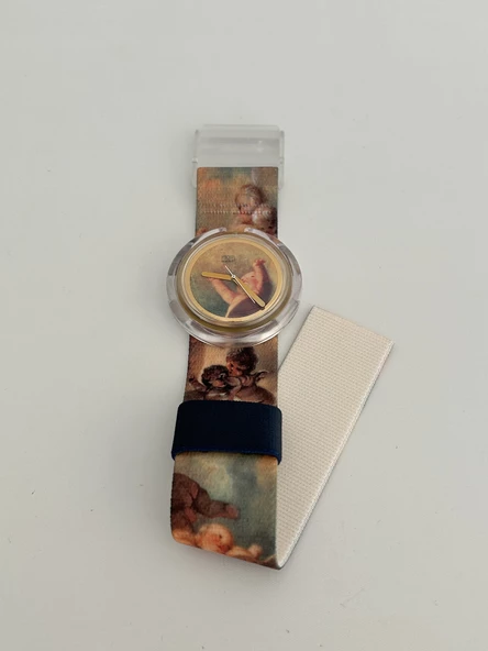 Swatch Pop Putti 46,5mm Lastik Kordon 1992 Vintage Kol Saati (S-050) - 5