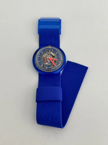 Swatch Pop Downhill 46,5mm Lastik Kordon 1992 Vintage Kol Saati (S-044) - 5