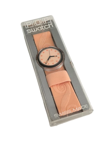 Swatch Pop Granatina 46,5mm Lastik Kordon 1992 Vintage Kol Saati (S-047)