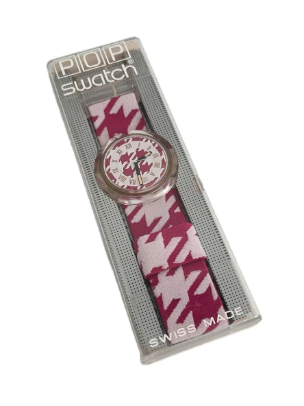 Swatch Pop Mile 46,5mm Lastik Kordon 1992 Vintage Kol Saati (S-048)