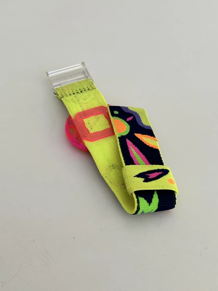 Swatch Pop Micro Garden 46,5mm Lastik Kordon 1992 Vintage Kol Saati (S-049) - 6