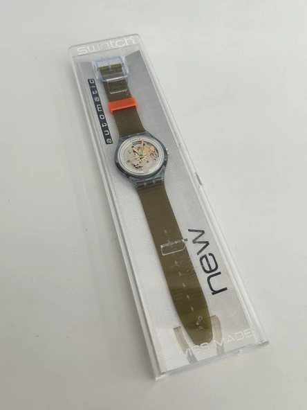 Swatch Automatic Blue Matic 38,5mm Silikon Kordon 1992 Vintage Kol Saati (S-055) - Resim 2