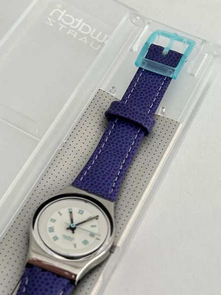 Swatch Malpensa 26mm Deri Kordon 1992 Vintage Kol Saati (S-057) - 5
