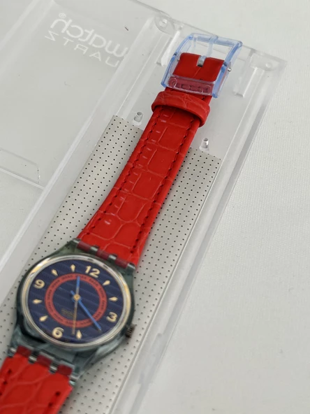 Swatch Gin Rosa 26mm Deri Kordon 1992 Vintage Kol Saati (S-060) - 5
