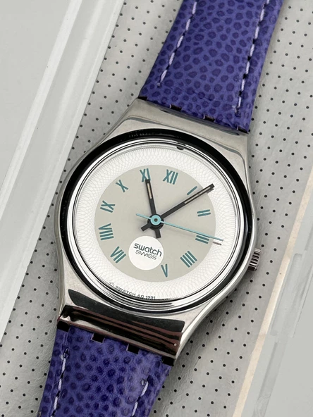 Swatch Malpensa 26mm Deri Kordon 1992 Vintage Kol Saati (S-057) - 4