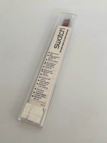 Swatch Gin Rosa 26mm Deri Kordon 1992 Vintage Kol Saati (S-060) - 3