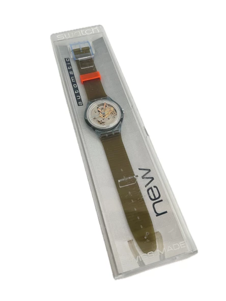 Swatch Automatic Blue Matic 38,5mm Silikon Kordon 1992 Vintage Kol Saati (S-055)
