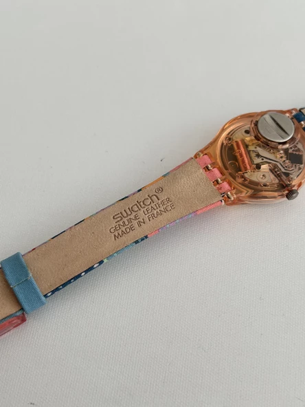 Swatch Essaouira 26mm Deri Kordon 1992 Vintage Kol Saati (S-065) - Resim 8