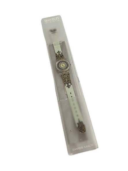 Swatch Vinci's Twist 26mm Silikon Kordon 1992 Vintage Kol Saati (S-061)