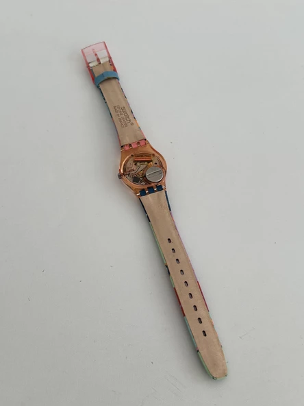Swatch Essaouira 26mm Deri Kordon 1992 Vintage Kol Saati (S-065) - Resim 7