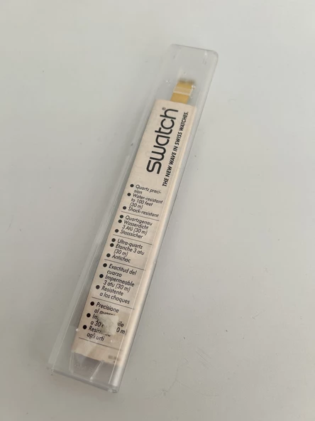 Swatch Vinci's Twist 26mm Silikon Kordon 1992 Vintage Kol Saati (S-061) - Resim 3