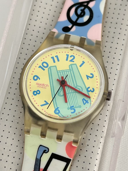 Swatch Piccolo 26mm Silikon Kordon 1992 Vintage Kol Saati (S-062) - 4