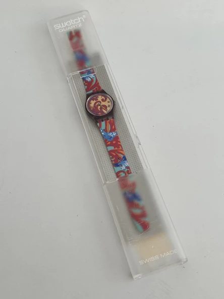 Swatch Fleur De Lyss 26mm Silikon Kordon 1992 Vintage Kol Saati (S-067) - 2