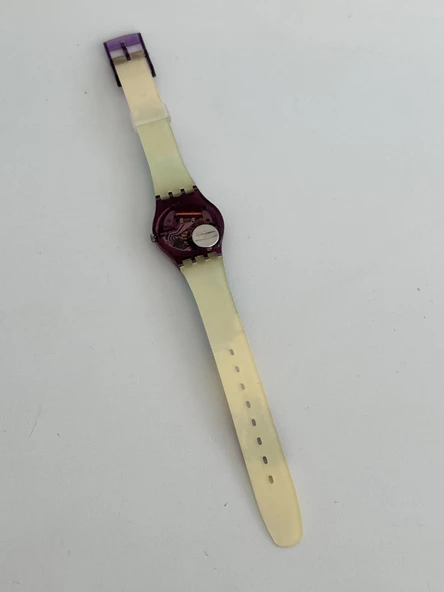 Swatch Compass 26mm Silikon Kordon 1992 Vintage Kol Saati (S-070) - Resim 7