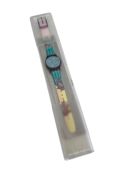 Swatch Compass 26mm Silikon Kordon 1992 Vintage Kol Saati (S-070)