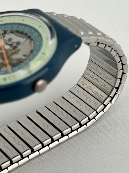 Swatch Steel Lite 35mm Çelik Kordon 1992 Vintage Kol Saati (S-074) - 8