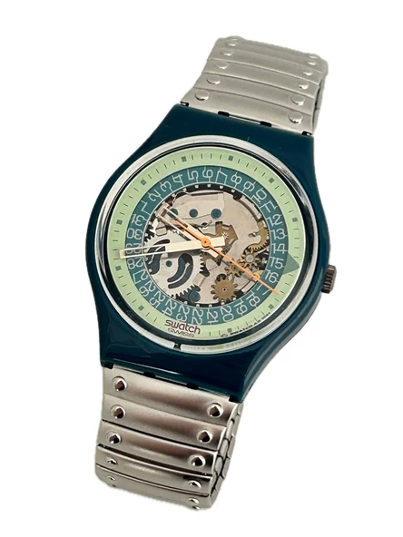 Swatch Steel Lite 35mm Çelik Kordon 1992 Vintage Kol Saati (S-074)