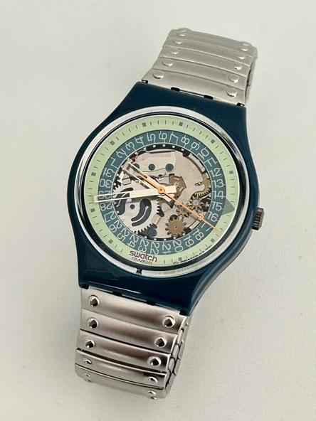 Swatch Steel Lite 35mm Çelik Kordon 1992 Vintage Kol Saati (S-074) - 7