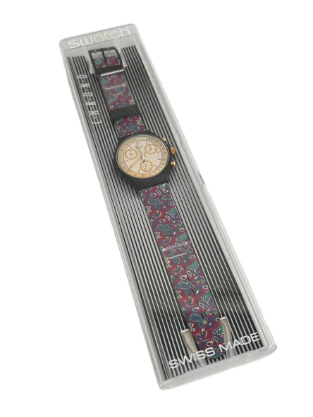 Swatch Chrono Award 40mm Silikon Kordon 1992 Vintage Kol Saati (S-075)