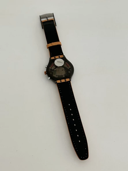 Swatch Chrono Sirio 40mm Deri Kordon 1992 Vintage Kol Saati (S-078) - 7