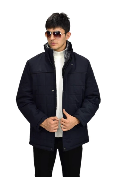 Erkek Spor Yaka Kürklü Mont  M3317 BGL-ST03236 - Resim 6