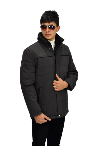 Erkek Spor Yaka Kürklü Mont  M3317 BGL-ST03236 - Resim 3