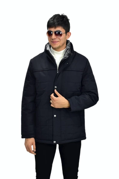 Erkek Spor Yaka Kürklü Mont  M3317 BGL-ST03236 - Resim 12